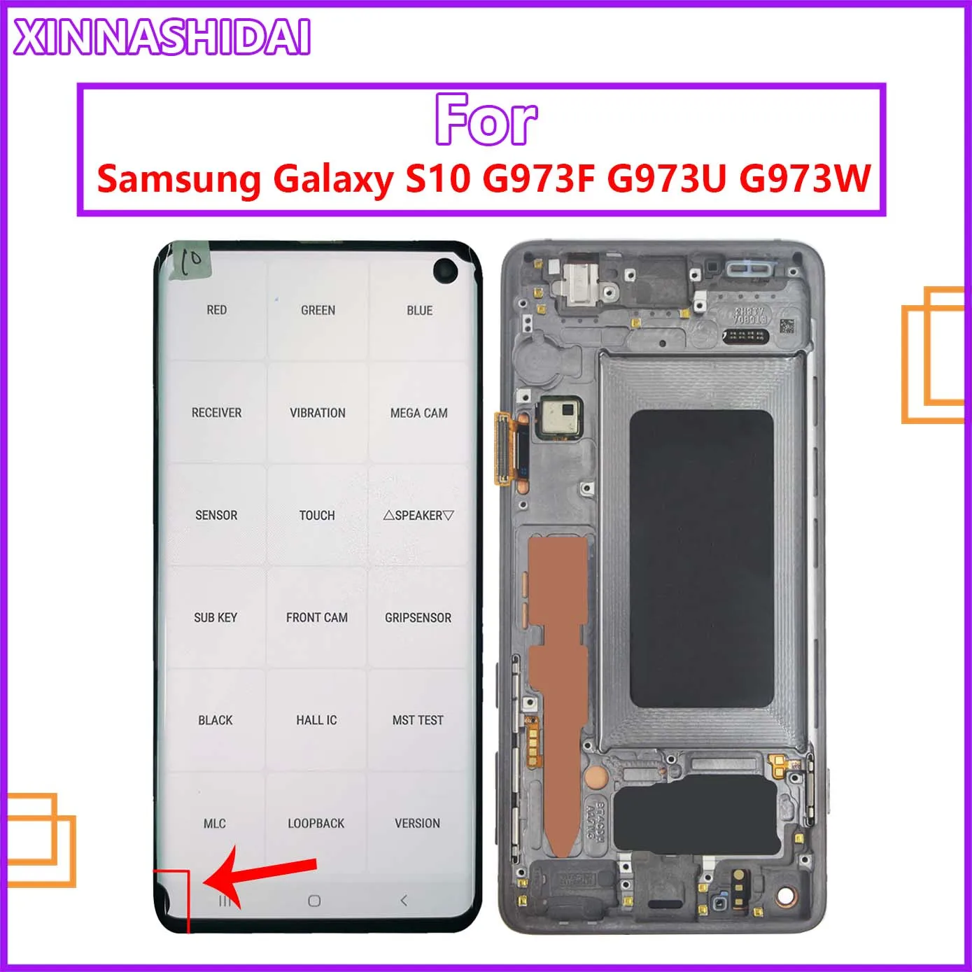 Дисплейный модуль AMOLED S10 для Samsung Galaxy S10/G973U/G973F/G973A/G973V черный | Мобильные телефоны и