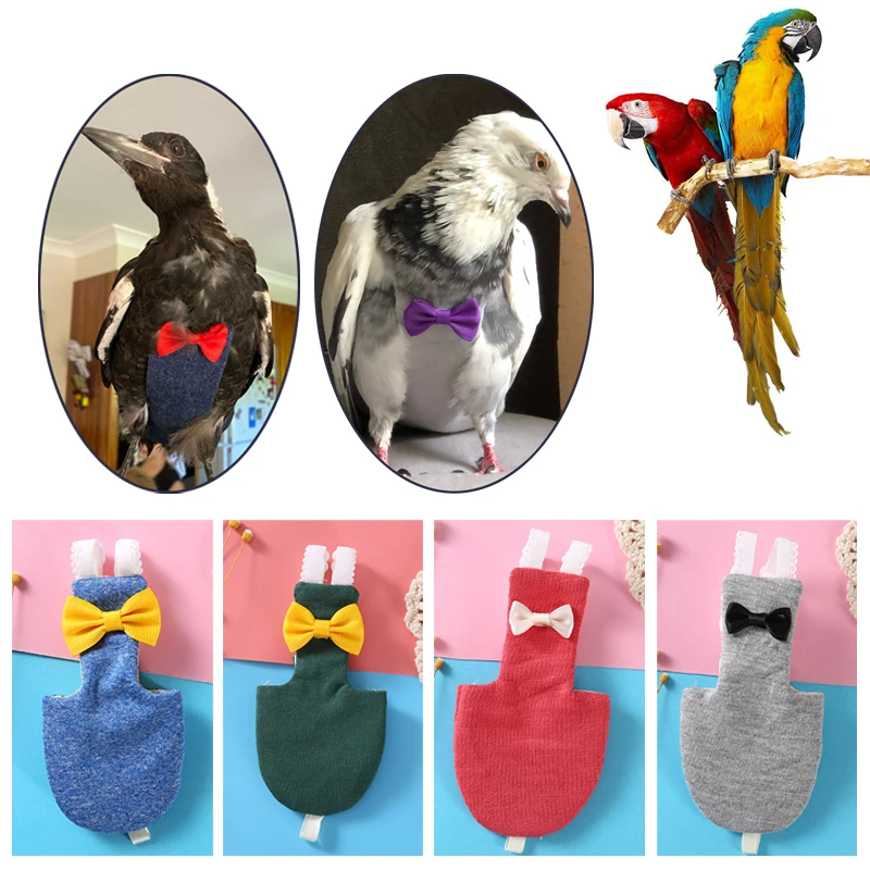 

Parrot Pigeon Diaper Flight Suit Bird Nappy Parrot Clothes for Green Cheek Parakeet Cockatiel Conure Small Medium Large Birds