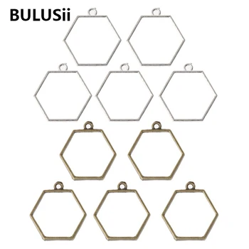 

5Pcs Hollow Frame Open Back Bezel Pendant UV Resin Pressed Flower Jewelry Making