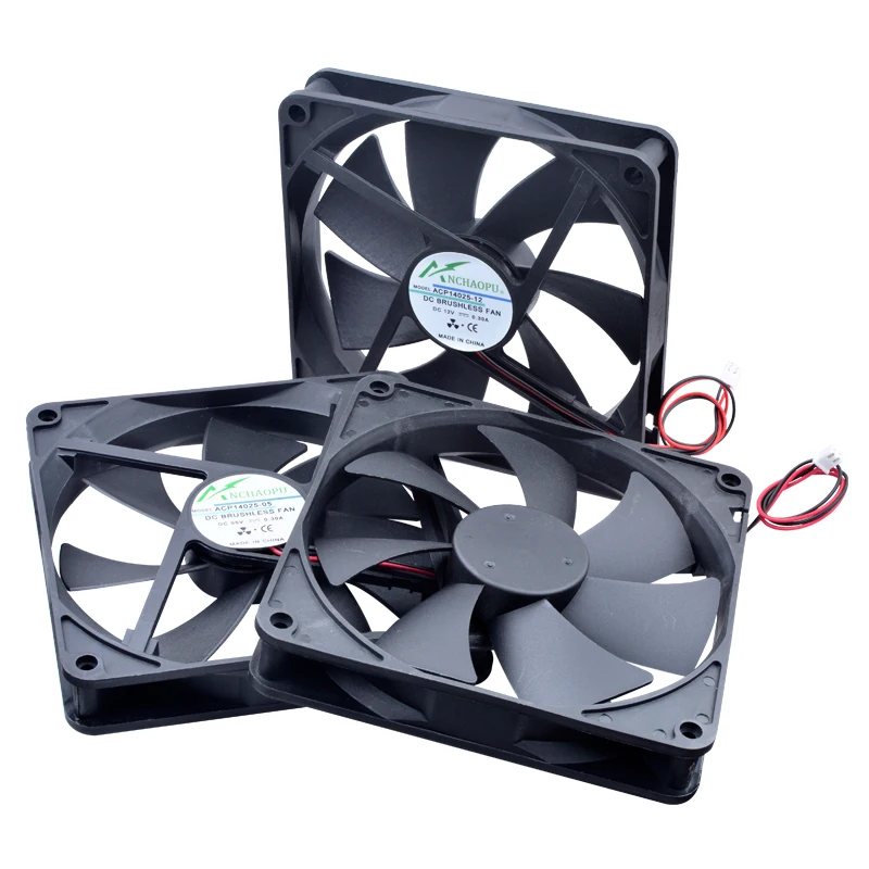 ACP14025 14cm 140mm Fan 140x140x25mm DC5V 12V 24V 2pin Cooling Fan Suitable for PC Case Power Supply Router Inverter - 5