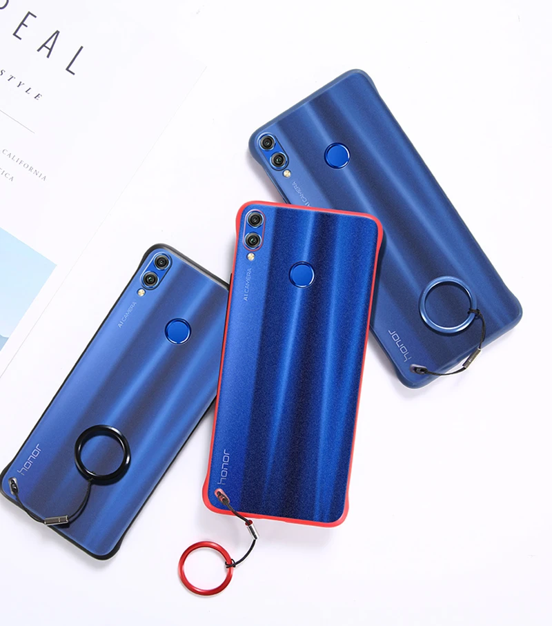 Бескаркасный чехол для huawei Honor 9X Pro чехол Ультратонкий матовый PC противоударный чехол для задней панели для huawei Honor 8X с закаленным стеклом