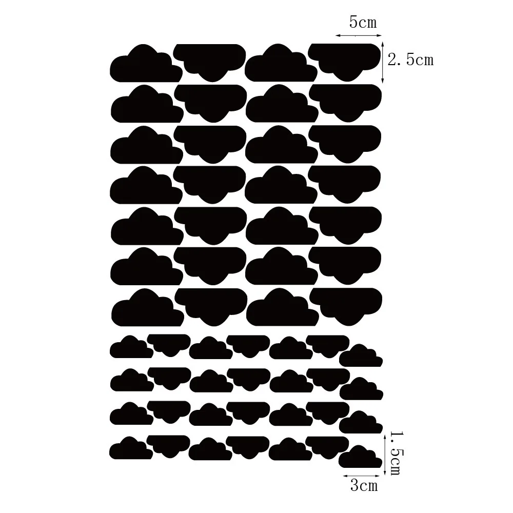 Экологичные виниловые наклейки на стену с изображением облаков и милых мультипликационных персонажей для детской комнаты, декор для детской комнаты в скандинавском стиле