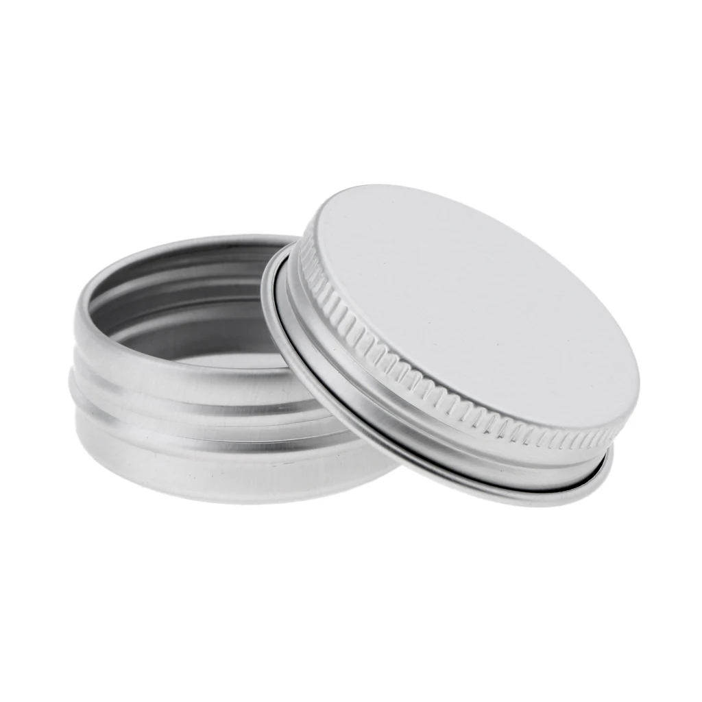 40pcs 15ml Empty Aluminium Lip Balm Tin Pots Cosmetic Cream Jar Bottle Container Candle Tins with Screw Lid