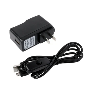 

US Plug 5V 2.5A Notebook Power Supply USB Charging Power Adapter Switch Cable For Raspberry Pi 3 2 Model B