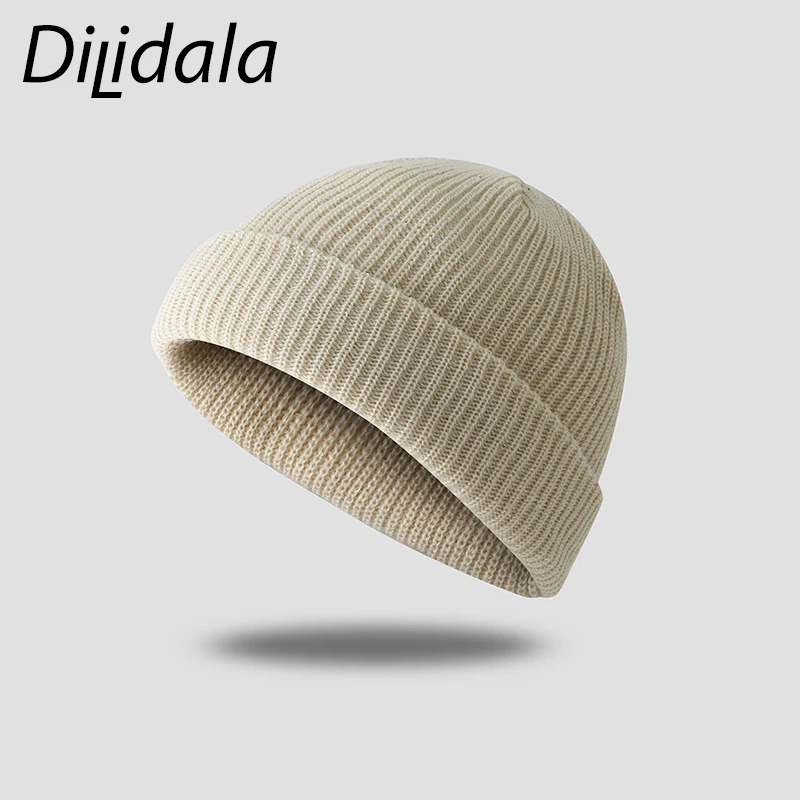 Dilidala короткая шерстяная вязаная шапка осень зима ретро купол теплая шапка унисекс зимняя шапка вязаная шапка зимние шапки для женщин