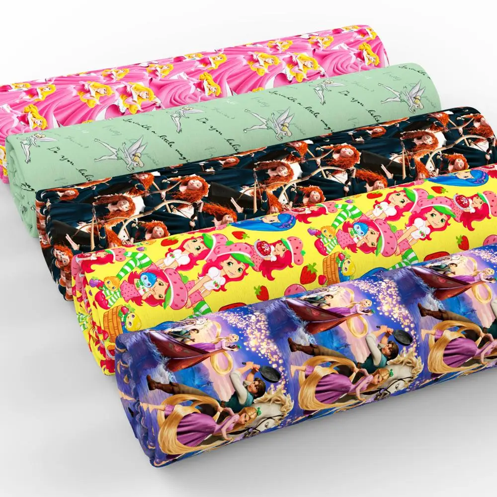 50*140 см для девочек, хлопок, ткань для ткани, детское постельное белье, домашний текстиль для шитья, ткань для лоскутной кукольной ткани, c4226
