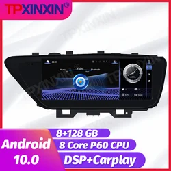 Radio Multimedia con GPS para coche, Radio con reproductor de vídeo, unidad principal estéreo, 2Din, sin DVD, Android 128, 8 + 10,0 GB, para Lexus ES 2013   2017