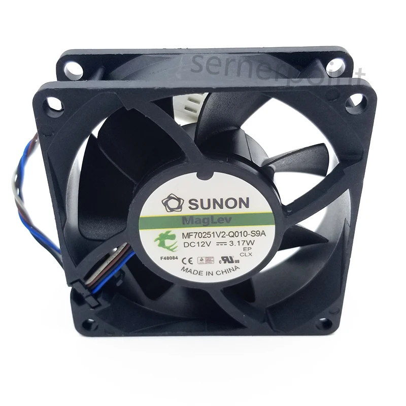 MF70251V2-Q010-S9A DC 12V 3 17 W 4-проводной 70x70x25 мм серверный квадратный вентилятор |