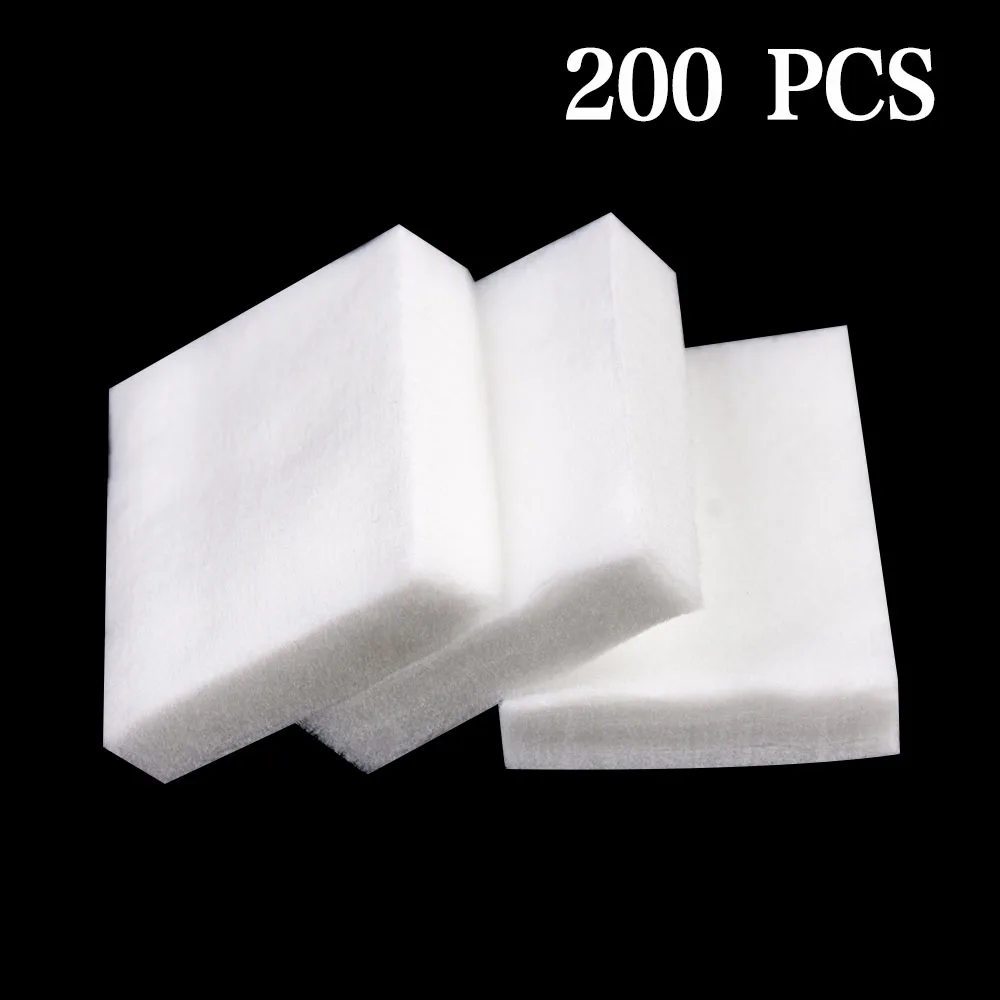 200 pcs 900 шт./пакет хлопок Нейл-арт салфетки для удаления ворса Бумага Pad Гель-лак очиститель маникюр ногтей хлопчатобумажные салфетки - Цвет: 200 pcs