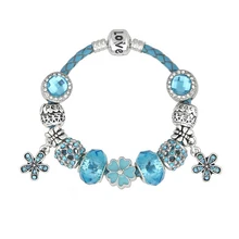 Модные ювелирные браслеты, DIY браслет из сплава с бусинами, Хрустальный Браслет подарок на день Святого Валентина