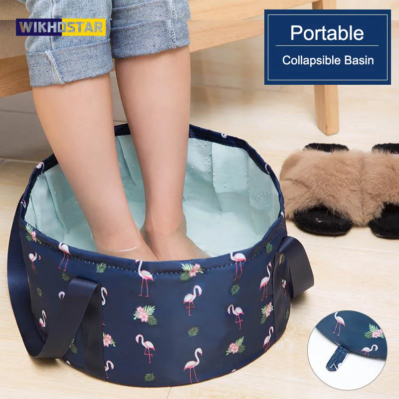 Portable Foldable Basin Travel Camping Washbasin Folding Footbath Outdoor Fishing Bucket Wash Clothes Basket