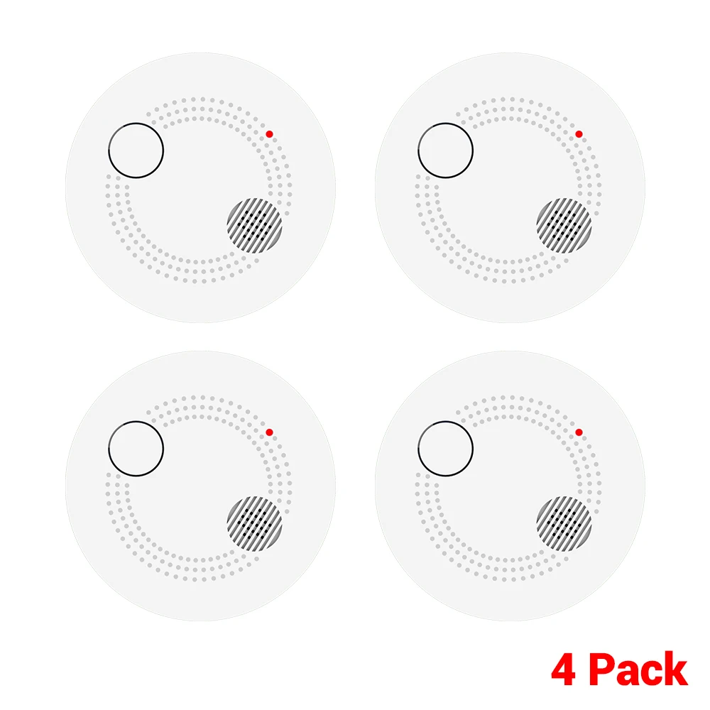 CPVan ES63W WiFi детектор дыма Беспроводная независимая дымовая сигнализация пожарная защита портативная пожарная сигнализация для домашней системы безопасности - Цвет: 4pcs