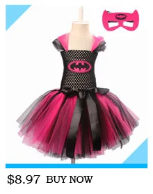 Hot Pink Batman Girls Tutu Dress with Mask Super Hero Batgirl Dress Kids Cosplay Halloween Costume  (1)_副本