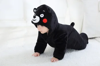 

Qile rabbit winter new black bear style one-piece cotton hatchsuit newborn h2390