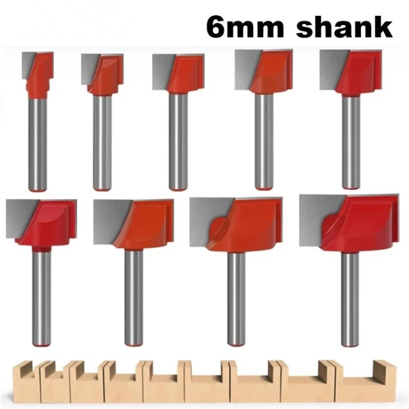6mm Shank Surface Planing Bottom Cleaning Wood Milling Cnc Cutter