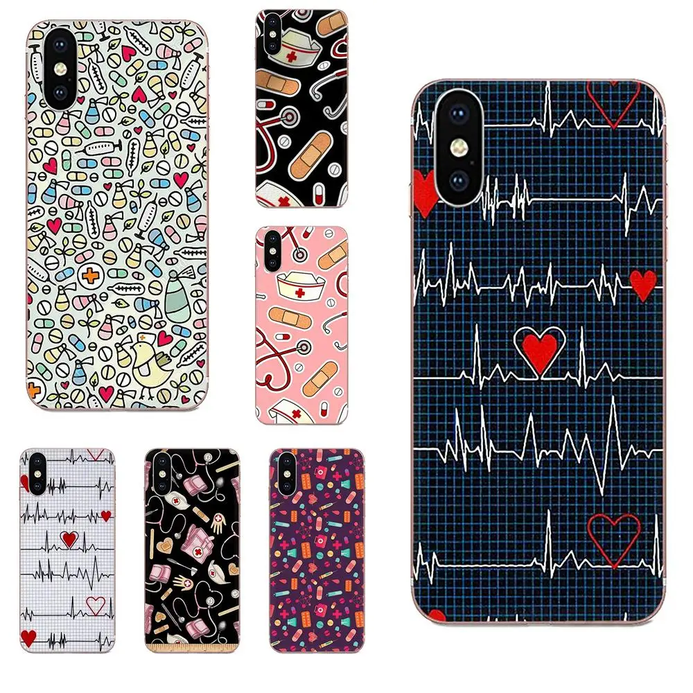 Медсестры &quotмедицина&quot сердце для Galaxy J1 J2 J3 J330 J4 J5 J6 J7 J730 J8 2015 2016 2017 2018 mini Pro мягкий