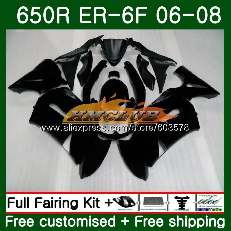 Средства ухода за кожей для KAWASAKI NINJA 650R ER6 F 650 ER6F 06 07 08 все обувь на плоской подошве; цвет черный, 27CL. 47 Ninja650R ER-6F 06-08 ER 6F 2006 2007 2008 Обтекатели - Цвет: No. 1