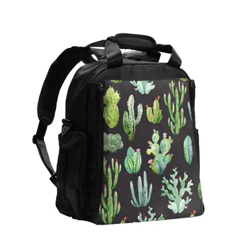 

Diaper Bag Watercolor Cactus Pattern Baby Nappy Organizer Bag Maternity Bag for Baby Care for Mom
