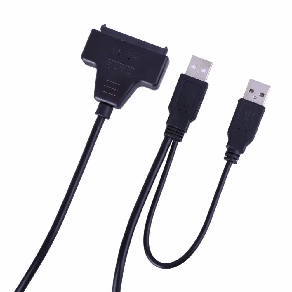 USB 2,0 для Sata кабели адаптера 53 см внешняя мощность для 2,5 дюймов SSD жесткий диск конвертер кабель для ПК настольного ноутбука