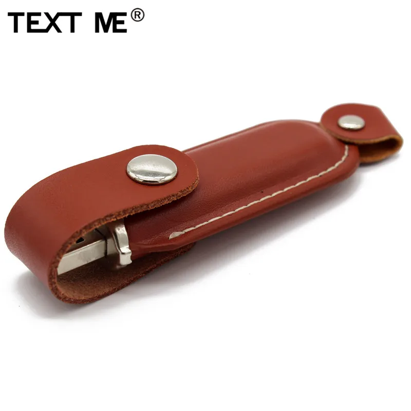 Usb флеш накопитель TEXT ME в кожаном корпусе 2 цвета usb 0 4 ГБ 8 16 32 64 ГБ|USB