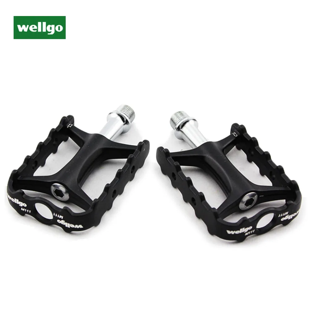 Billige DU Versiegelt Lager Mountainbike Pedal MTB Pedale Ultraleicht Pedal 228g Radfahren Pedale Fahrrad Zubehör Wellgo M111
