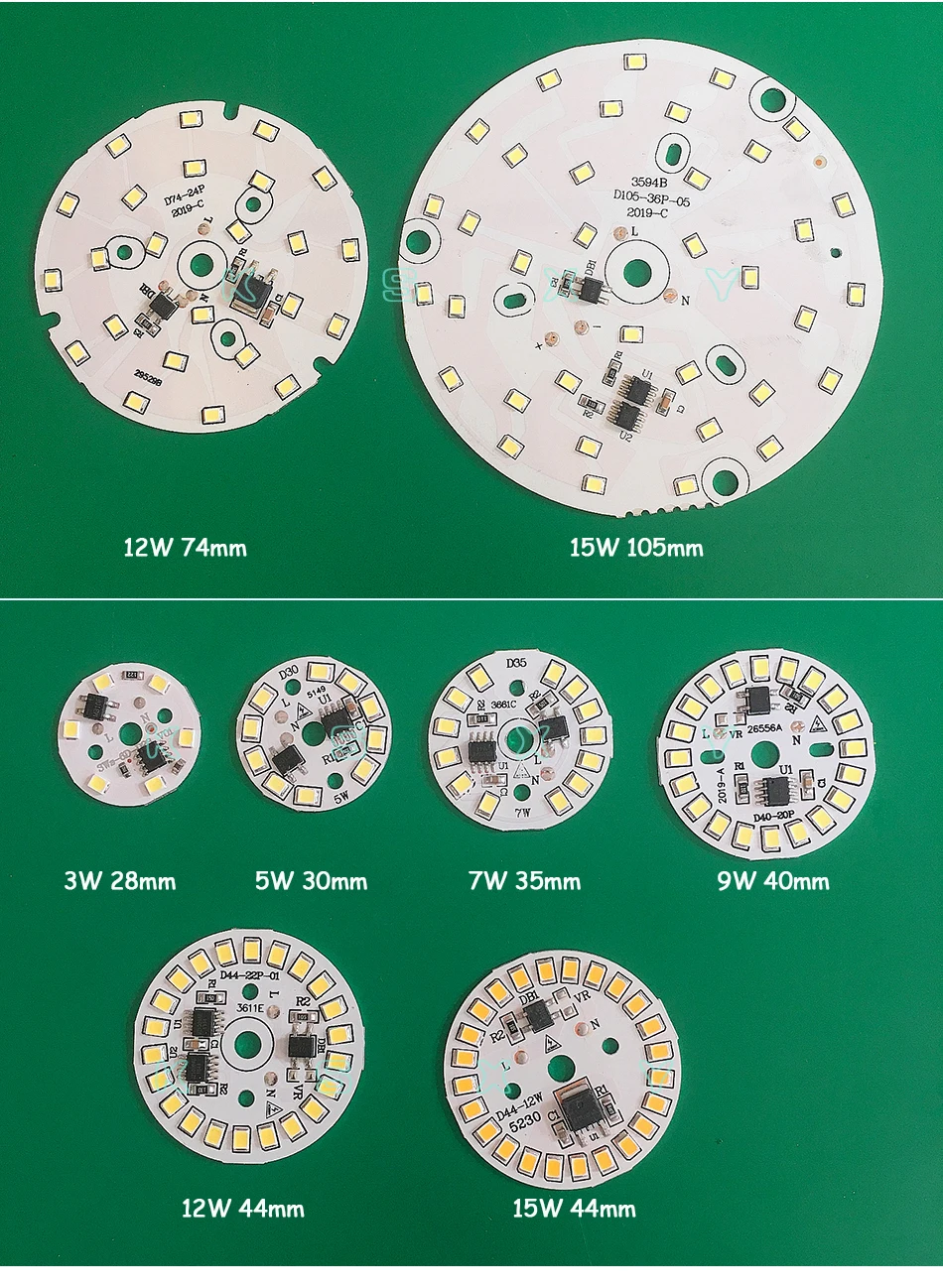 5 шт. AC220V светодиодный pcb SMD2835 3w 5w 7w 9w 12w 15w интегрированный ic драйвер, светодиодный бусины умная ИС(интеграционная схема поверхностного монтажа, светодиодный источник света для светодиодный лампы