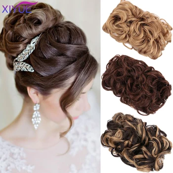 

XIYUE Hair Ring Wrap On Messy Bun Ponytails 1 Pieces Clips in Synthetic Messy Chignon Donut Hair Extension
