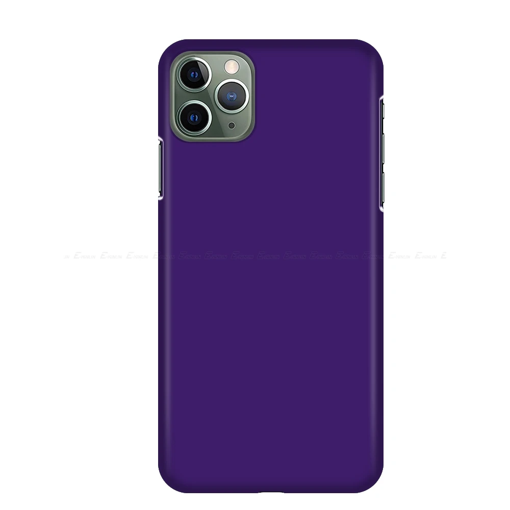 Роскошный Жесткий PC матовый чехол для телефона Ультра тонкий пластиковый чехол для iPhone 11 Pro Max XR XS Max X 8 7 6 6S Plus 5S 5 5C SE - Цвет: Фиолетовый