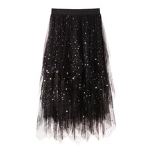 JAYCOSIN Женская юбка с высокой талией, плиссированная юбка, блестящая женская фатиновая юбка, прочная полиэфирная Геометрическая Летняя Повседневная пляжная юбка, Dec