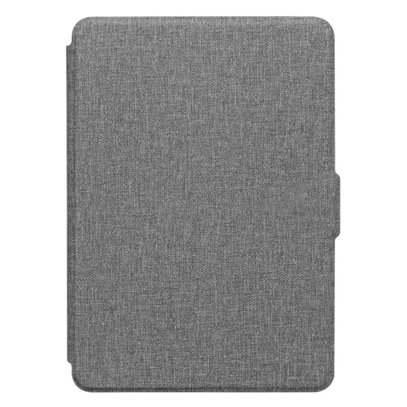 Gray Смарт-чехол с текстурой ткани для Kindle Paperwhite 10Th из искусственной кожи чехол жесткий чехол - Цвет: Gray