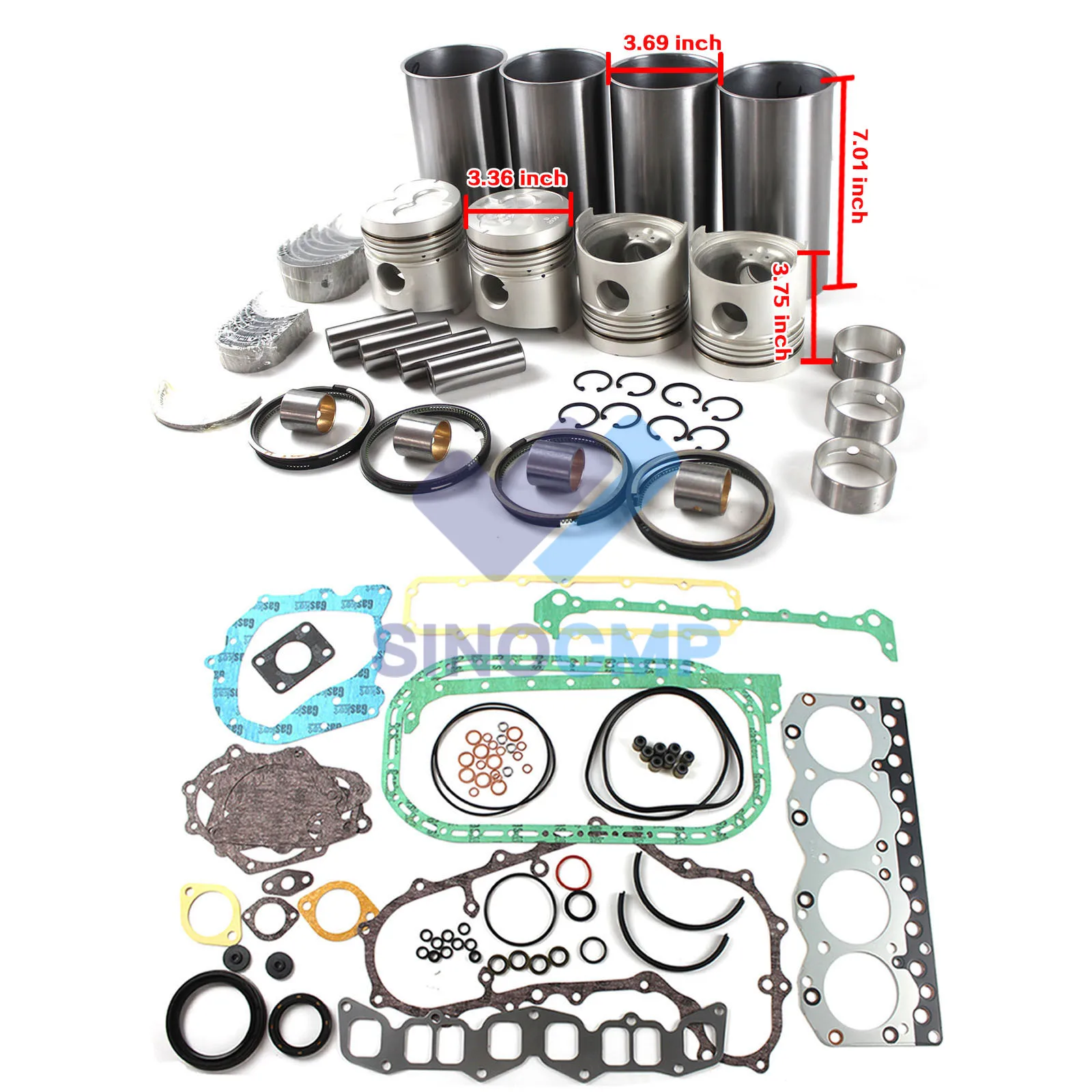 C240 C240PKJ C240PKG Engine Overhaul Rebuild Kit Set For TCM KOMATSU FORKLIFT TRUCK 4key for stapler forklift jungheinrich mic komatsu truck linde 530 801 702 701