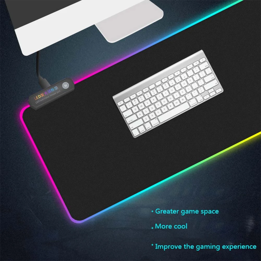 RGB большой коврик для компьютерной мыши коврик для мыши игровая мышка со светодиодной подсветкой коврик для геймера большой коврик для мыши RGB коврик для мыши для клавиатуры стол для компьютера коврик
