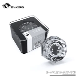 BYKSKI Water Cooler Flow Meter 2-Way 2 hole G1/4 Thread Flow Meter Fitting 5V A-RGB Light to AURA Coolant Filter Computer Cooler