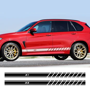 

For BMW X5 E53 E70 F15 G05 X1 F48 X3 F25 X6 E71 X2 F39 X4 F26 X7 G07 Car Accessories 2pcs Auto Decal Car Door Side Skirt Sticker