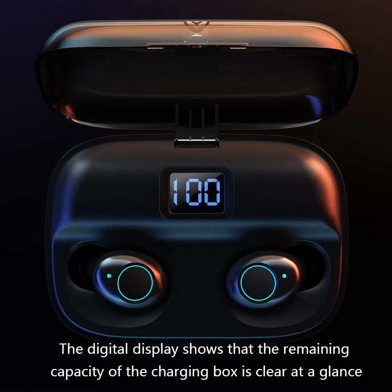Bluetooth IPX6 водонепроницаемые наушники T2 обновленные беспроводные наушники Bluetooth 5,0 поддержка светодиодный дисплей 280h время воспроизведения для iPhone