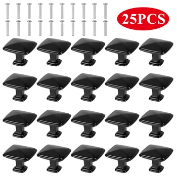 

25 Square Pyramid Cabinet Knob Door Handle Drawer Pull Hardware Matte Black Knobs Cupboard Drawer Pull Kitchen Cabinet Door Ward