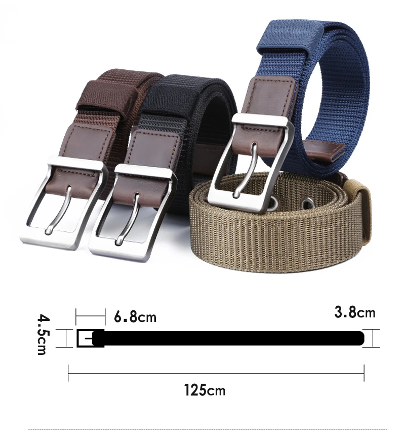 Outdoor training belt carabiner for Men nylon webbing wide Belts Sports hook Canvas Tactical belt military metal Alloy buckle