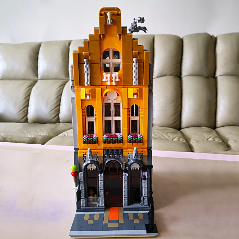 Creator Expert Bricks Street views Model Bricks 3000Pcs Ice Cream Parlor Modular Bricks Toy Bricks Creative Cities Model Bricks