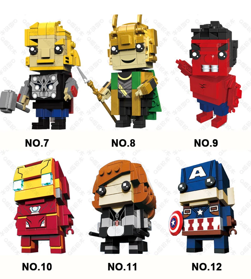 Decool Super Heroes Blcoks Marvels LGSET Мститель Endgame BrickHeadzs Железный человек строительные блоки кирпичи Обучающие игрушки, подарки