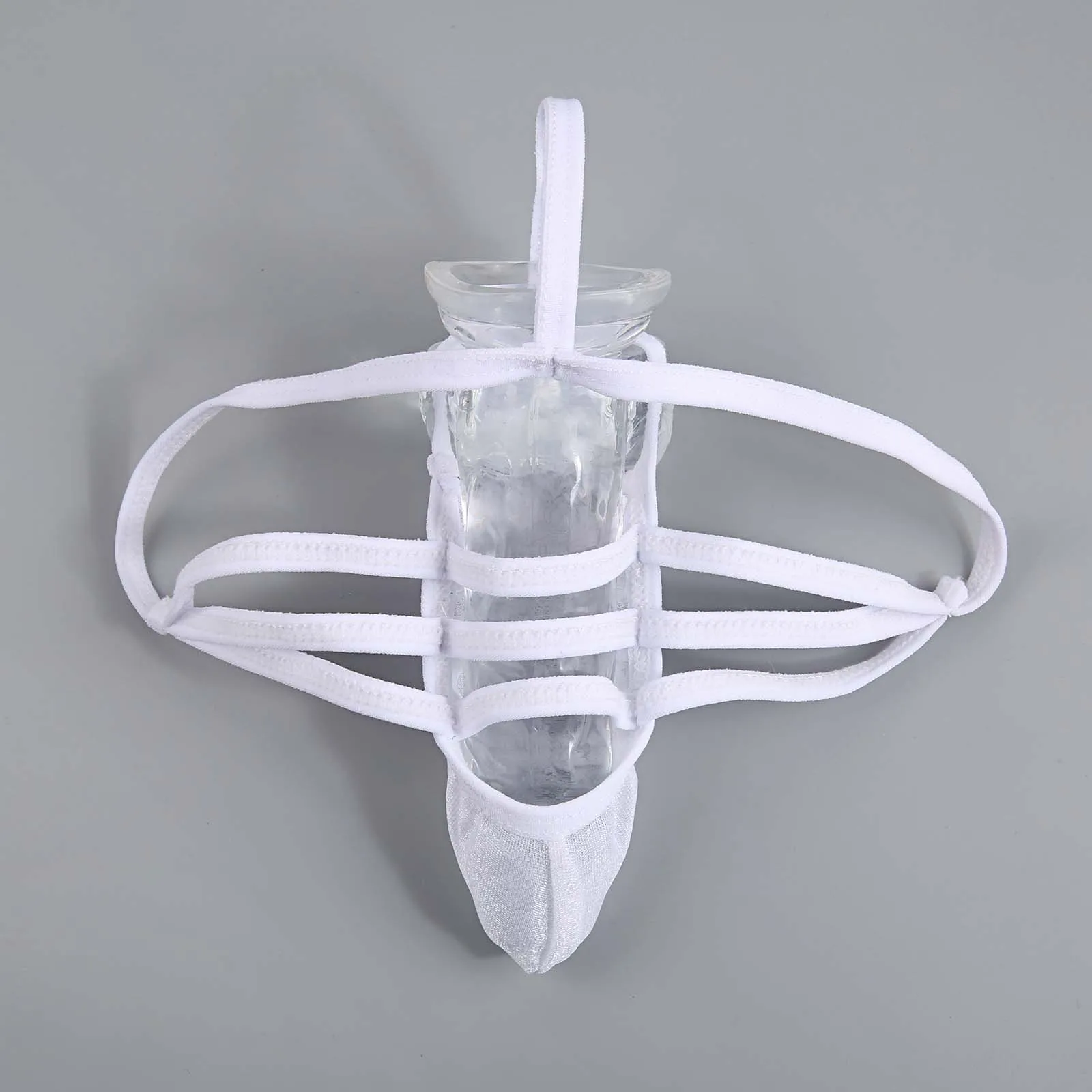 Male Underwear CLEVER-MENMODE Men Sexy Lace Up Penis Pouch G String Underwear Men's Thong Open Front Panties Fetish Jockstrap Erotic Lingerie