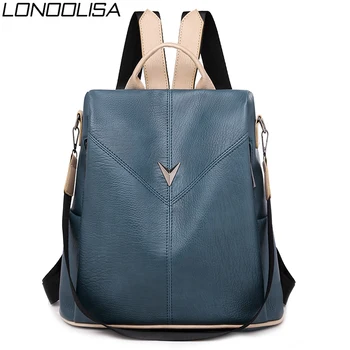 

New Women Anti-theft Travel Backpack Multifunction Soft Leather Bagpack Light Backpacks for School Teenagers Girls Mochila Mujer