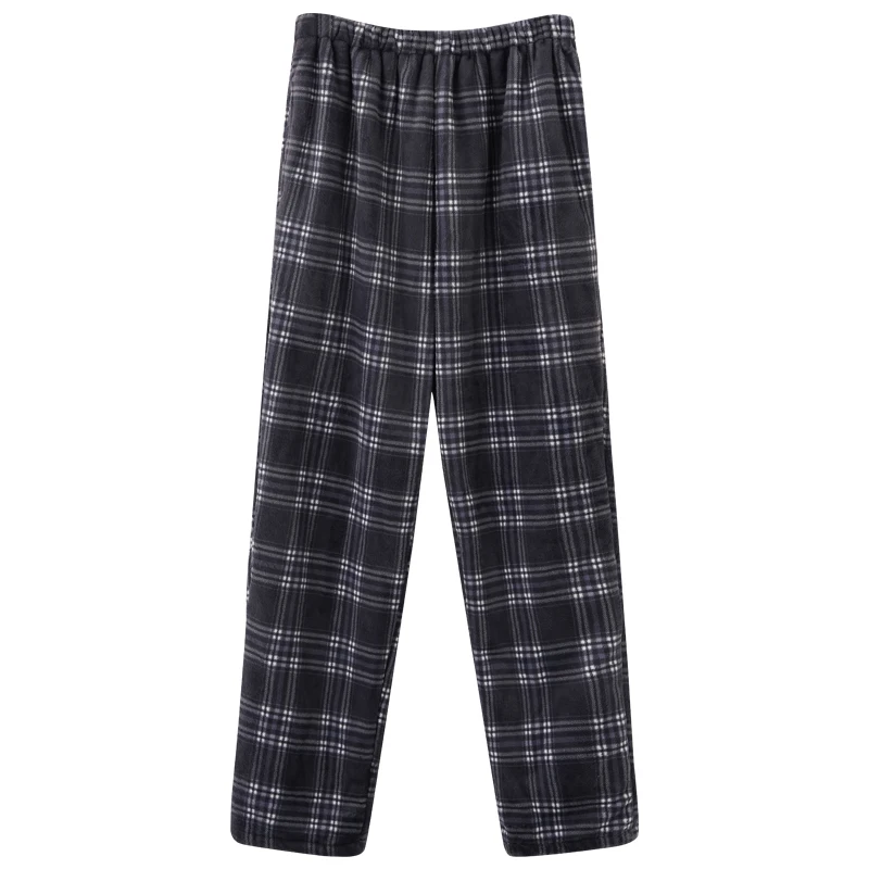 men's cotton lounge pants Thick Flannel Men's Plaid Trousers Big Yards Warm Sleep Pants Mens Pajamas Pants Bottoms Sleepwear Pajama for Men Pijama Hombre silk pajamas