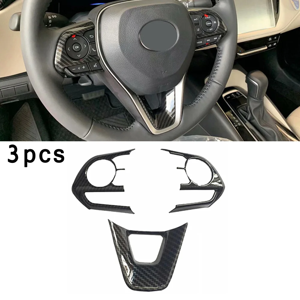 Для Toyota Corolla Хэтчбек 2009 Автомобильный из углеродного волокна накладка на руль декоративная отделка на руль