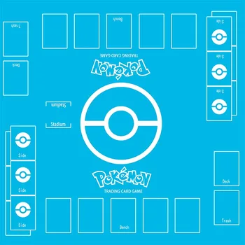 

Takara Tomy PTCG Accessories Pokemon Card Game Table Playmat Blue Double Player Battle Mat Toys for Children
