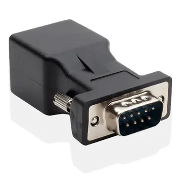 

RJ45 To RS232 DB9 9 Pin Serial Port Male To RJ45 Female Cat5e/6 Ethernet-Adapter