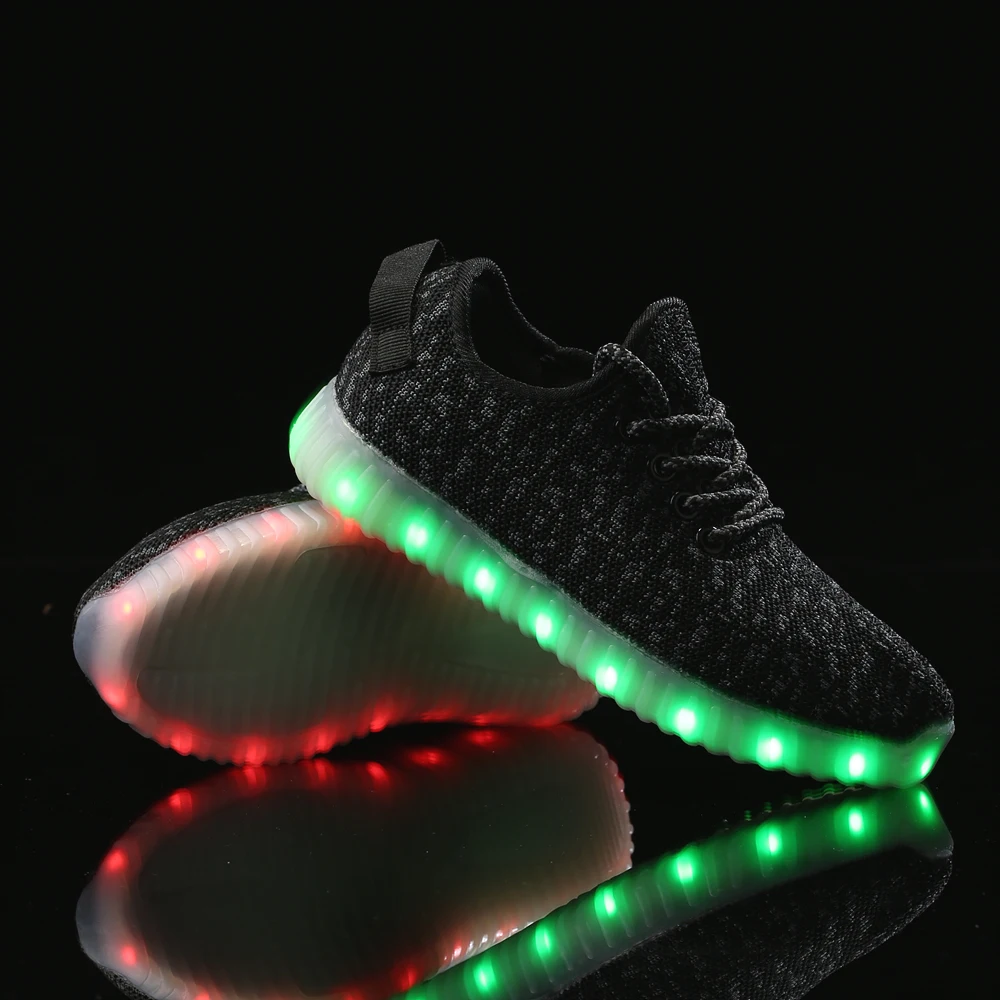 

LED Light Up Trainers Mens Gray Color Shoes for Adult with USB Charging Casual Luminous Sneakers Falshing for Girl Boys
