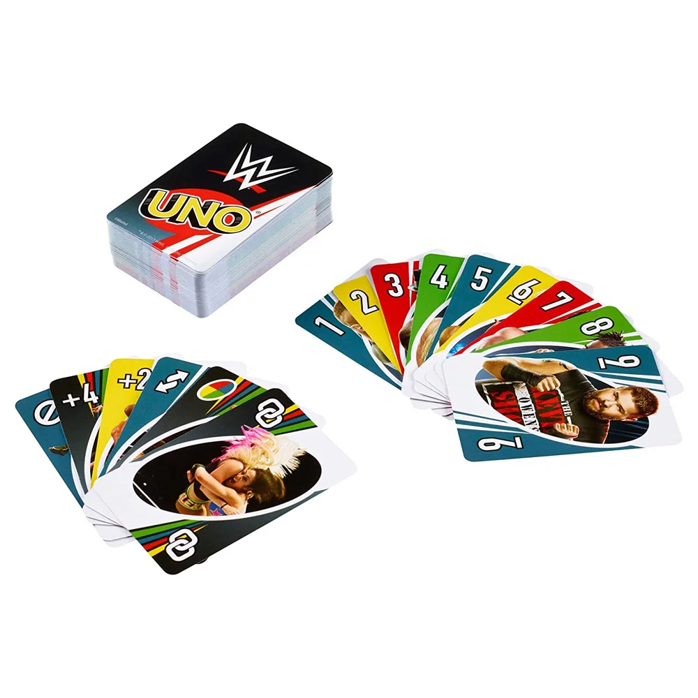 Mattel игры UNO WWE карточная игра семья забавное развлечение настольная Веселые покер