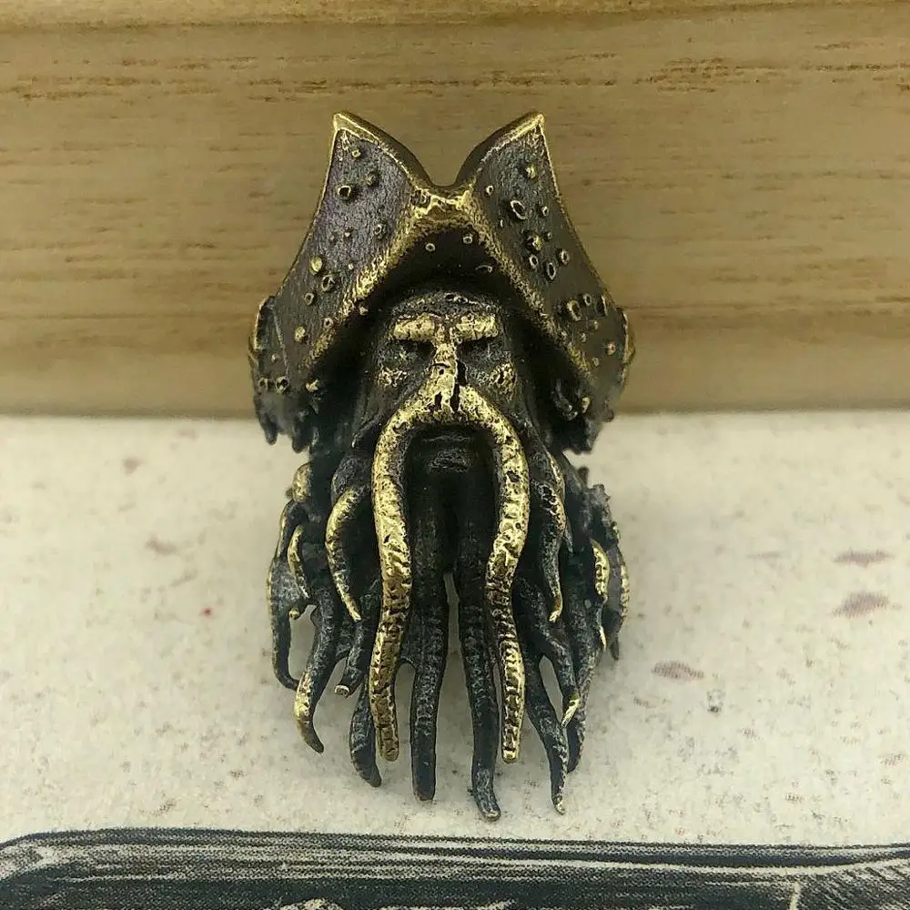ИНСТРУМЕНТЫ EDC латунный нож с бусинами из латуни Davy Jones бусы на шнурок для