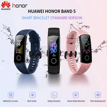 Global Version HUAWEI Honor Band 5 Smart Bracelet Blood Oxygen Heart Rate Tracker Sports Wristband AMOLED Screen 50m Waterproof