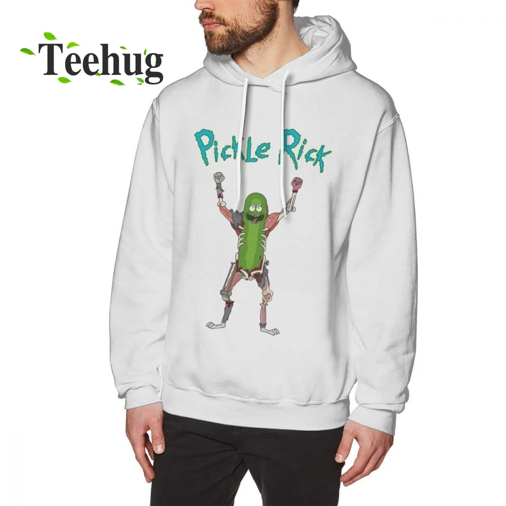 Винтажная Толстовка забавная на заказ для мужчин Rick and morty Pickle толстовки с капюшоном с изображением Рика